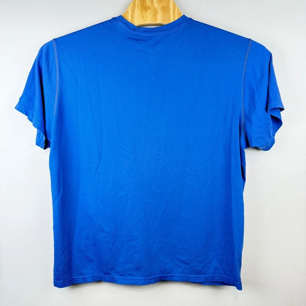 Nike Dri-FIT T-Shirt Mens XL Blue Swoosh Performance Athletic Top Workout‎ Gym
